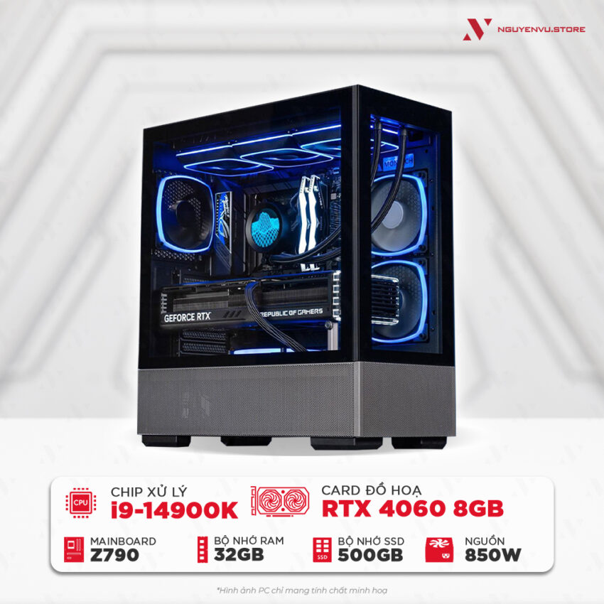 Cấu hình PC Gaming i9 14900K RTX 4060 Giá rẻ chính hãng hỗ trợ trả góp