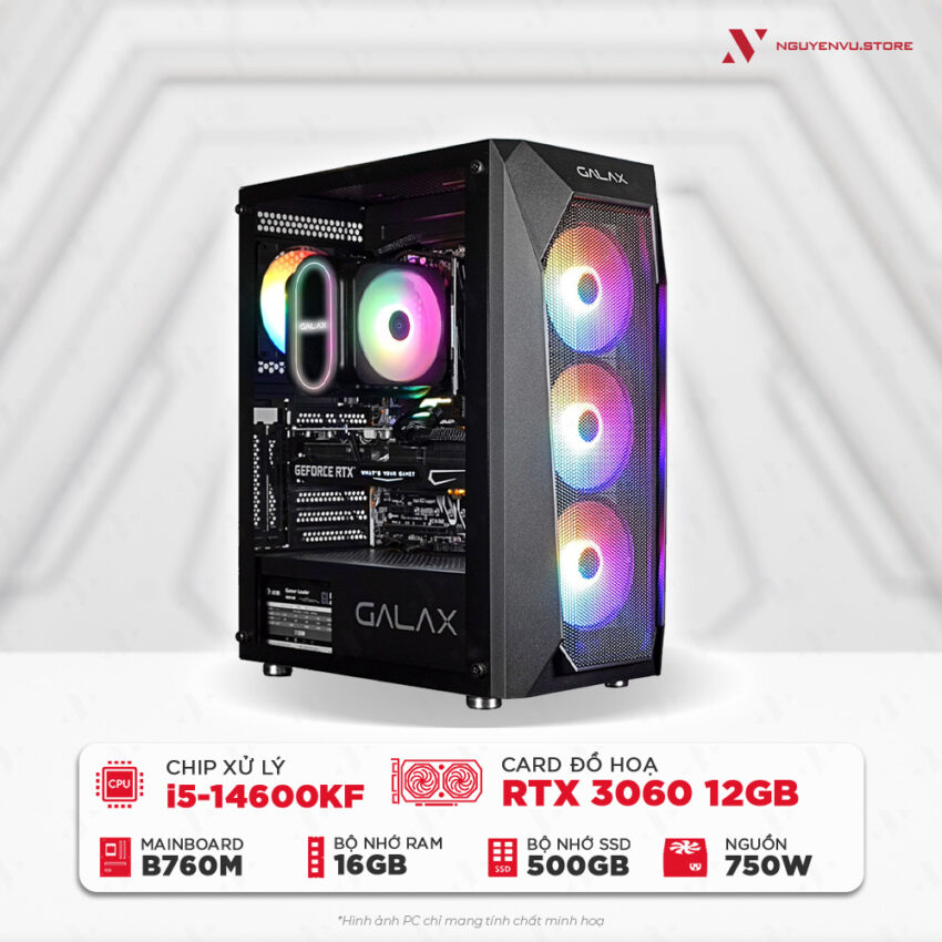 Cấu hình PC gaming intel i5 14600KD RTX 3060 12G