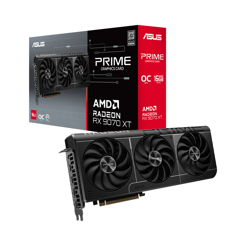 ASUS Prime Radeon RX 9070 XT OC Edition 16GB GDDR6 PRIME-RX9070XT-O16G