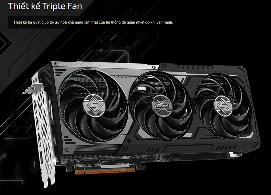 ASRock AMD RX 9070 XT Steel Legend Dark 16GB