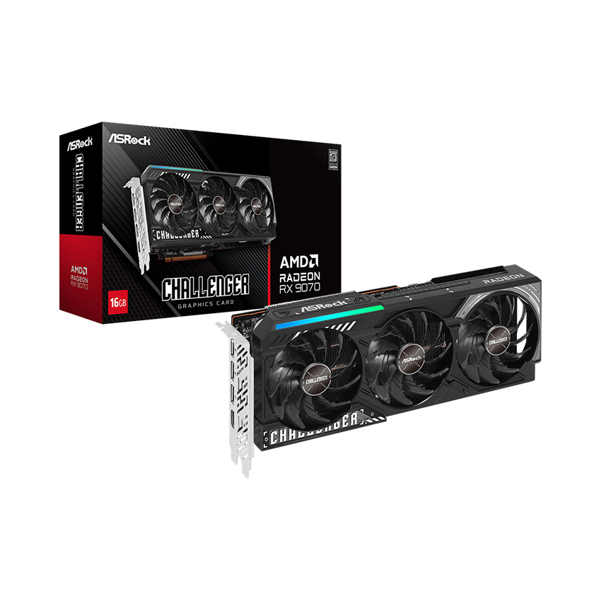 Card màn hình Asrock AMD Radeon RX 9070 Challenger 16GB