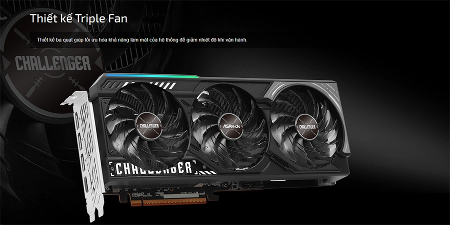 Card màn hình Asrock AMD Radeon RX 9070 Challenger 16GB