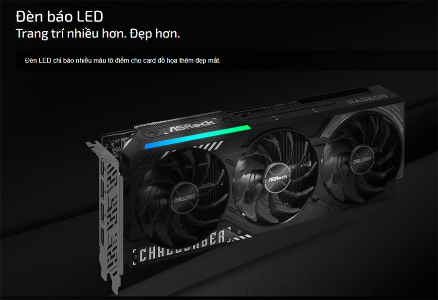 Card màn hình Asrock AMD Radeon RX 9070 Challenger 16GB