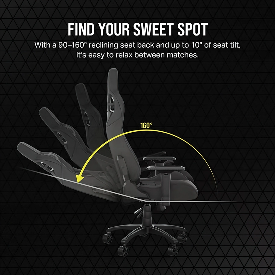 Ghế Gaming Corsair T3 RUSH Grey - Charcoal