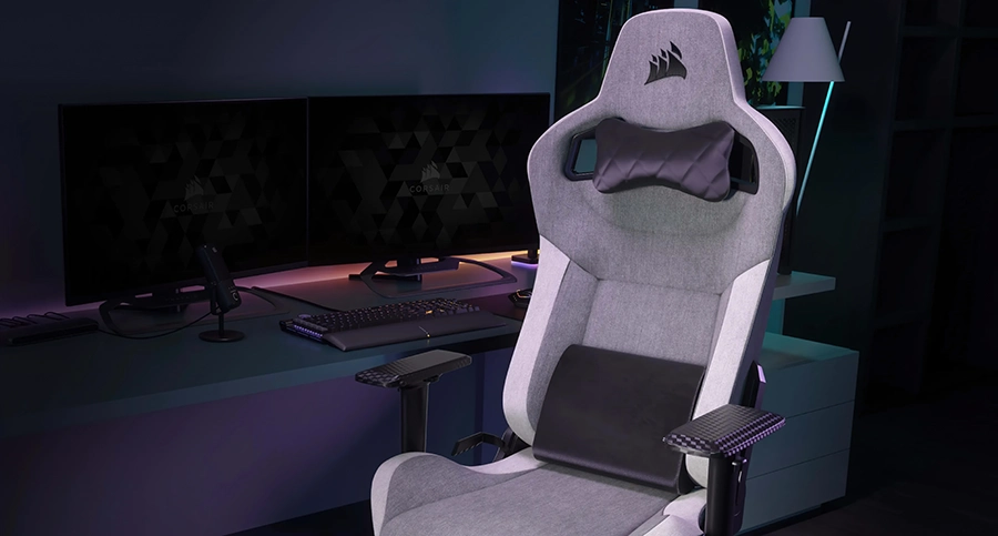 Ghế Gaming Corsair T3 RUSH Grey - Charcoal