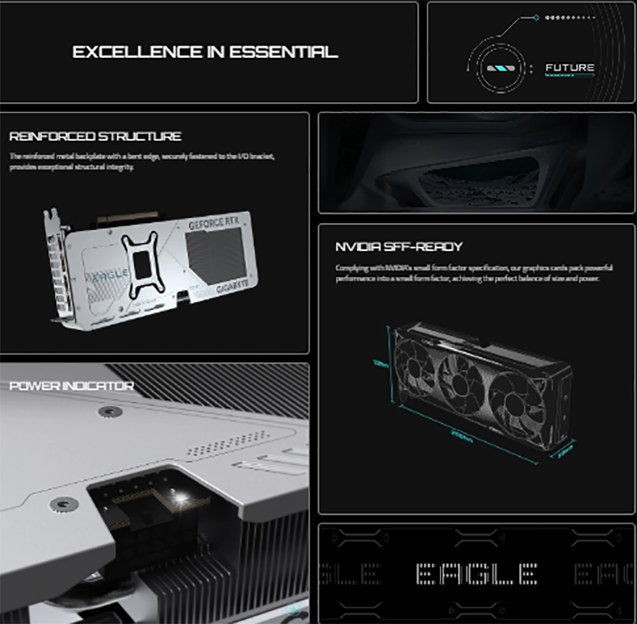 GIGABYTE RTX 5070 12GB GDDR7 EAGLE OC ICE SFF