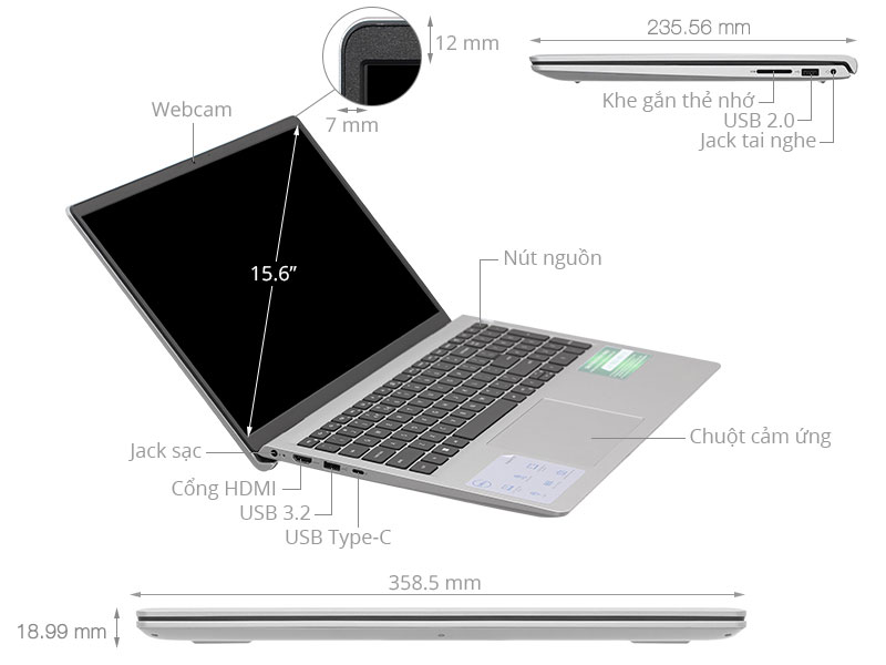 Laptop Dell Inspiron 15 3530 N5I5530W1