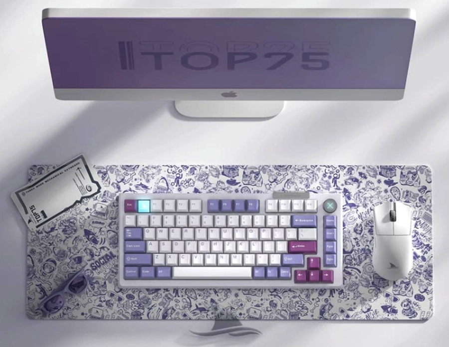 Bàn phím cơ máy tính DARMOSHARK TOP75 White