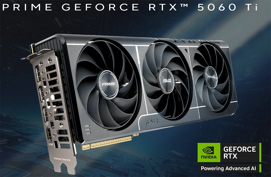 Card màn hình ASUS PRIME GeForce RTX 5060 Ti 16GB GDDR7