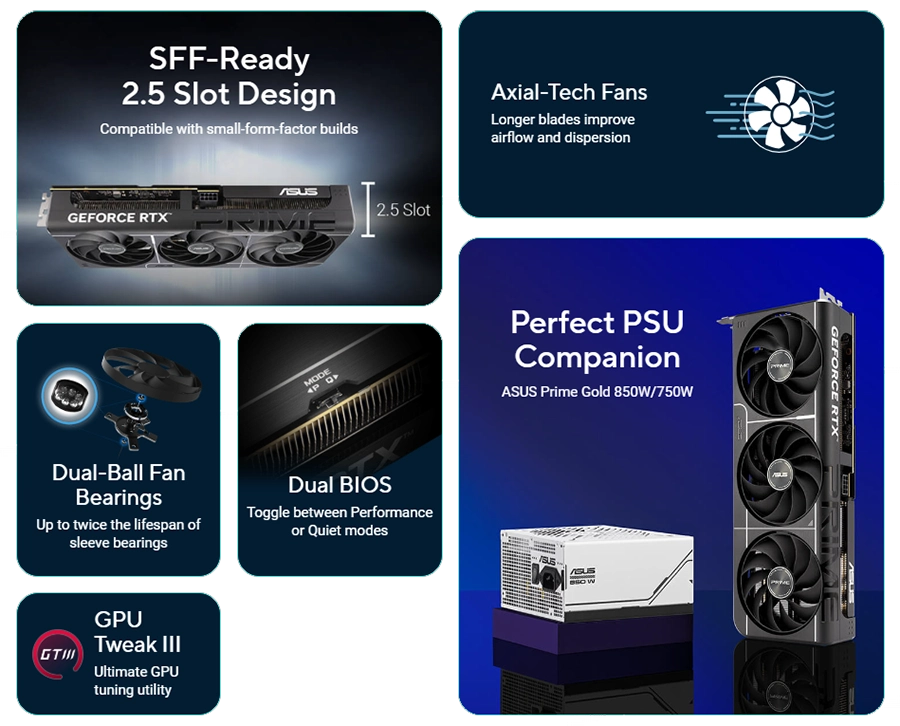 Card màn hình ASUS PRIME GeForce RTX 5060 Ti 16GB GDDR7