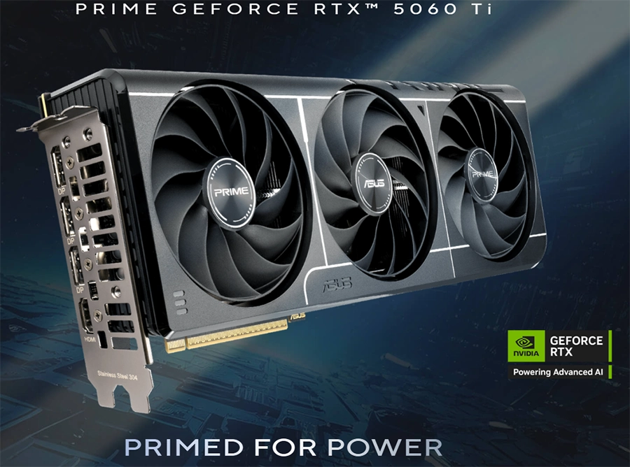 Card màn hình ASUS PRIME GeForce RTX 5060 Ti 8GB GDDR7