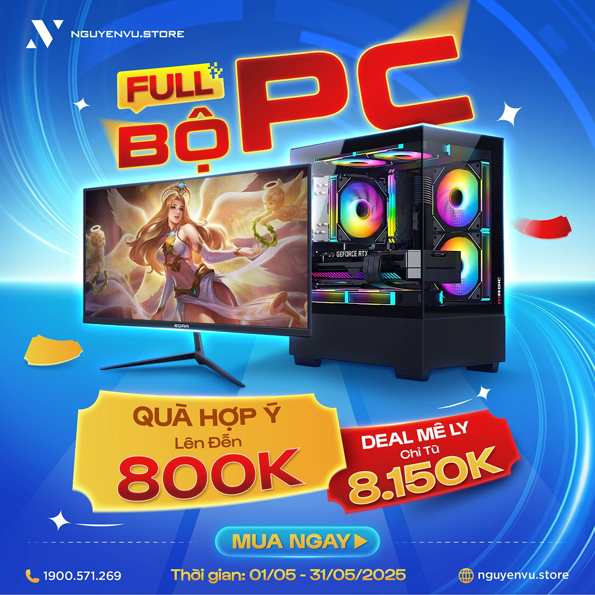 Build PC kèm màn hình nhận ngay Quà Tặng lên đến 800K | Nguyễn Vũ Store