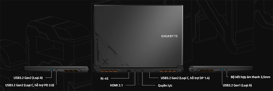 Laptop GIGABYTE G6X 2024 C6LG (i7-13650HX | 16GB RAM | 1TBSSD | RTX 4050 6GB | 16" WUXGA 165Hz | Win 11) (9RC6L9KGHSJIX1VN000)