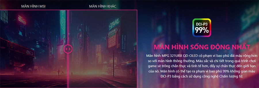 Màn Hình Gaming MSI MPG 321URX QD-OLED 32" UHD QD-OLED 240Hz 0.03ms