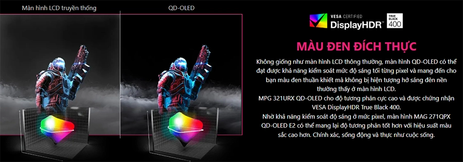 Màn Hình Gaming MSI MPG 321URX QD-OLED 32" UHD QD-OLED 240Hz 0.03ms
