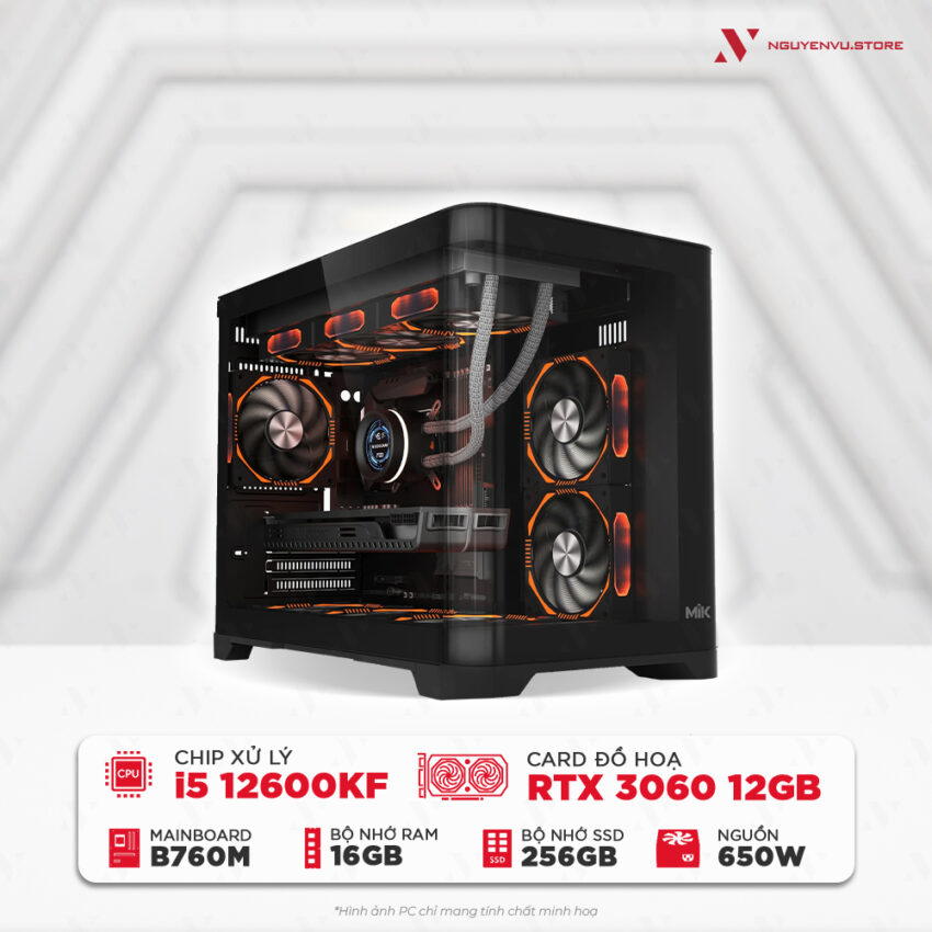 Máy tính chơi game NVS Intel i5 12600KF RTX 3060 12GB