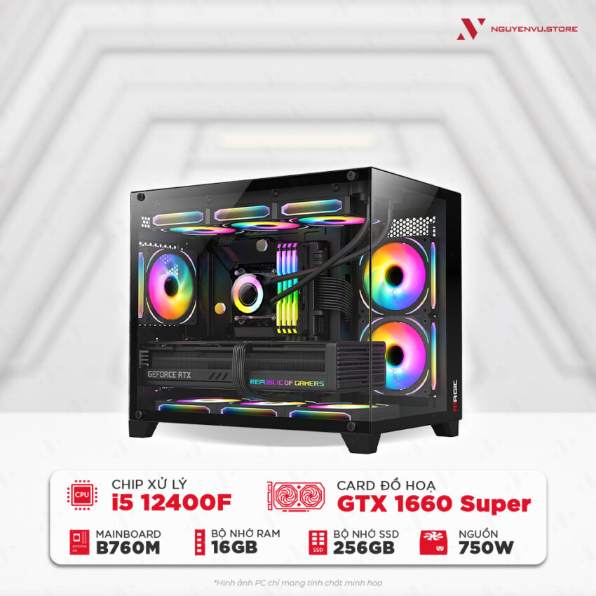Máy tính chơi game NVS Intel i5 14500 GTX 1660 Super