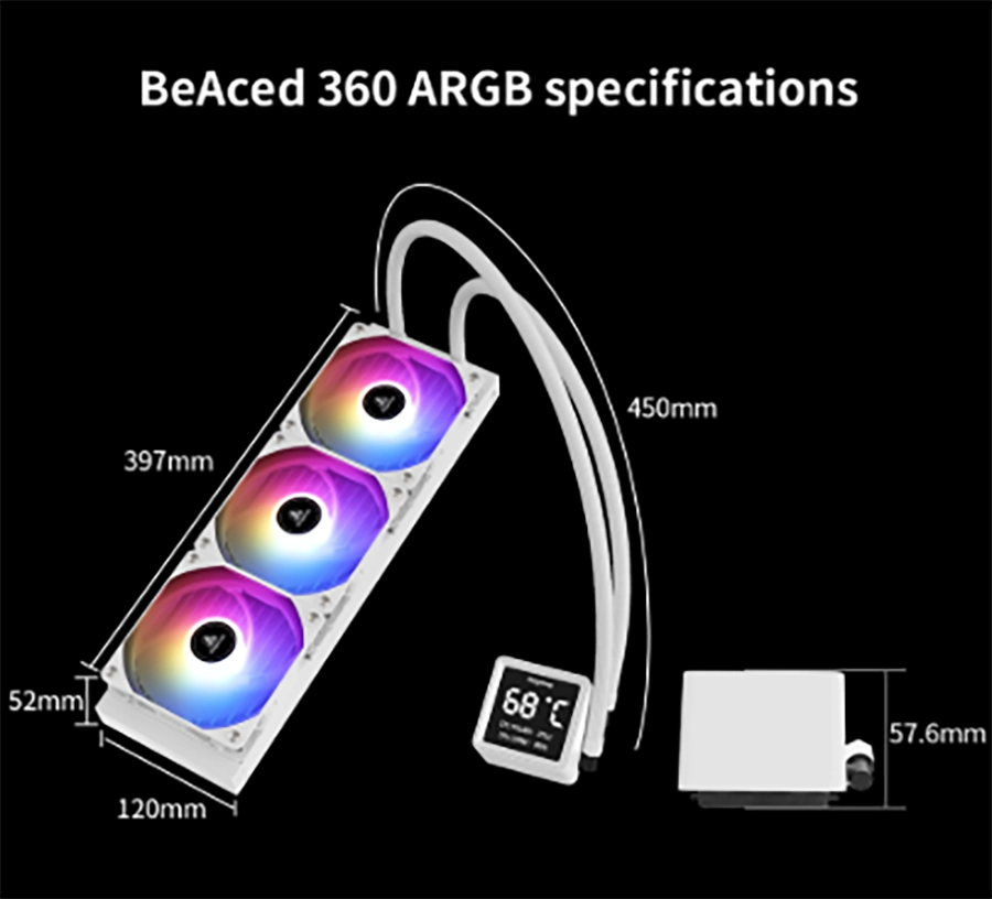 Tản nhiệt nước SEGOTEP BeAced 360 ARGB (Black/ White)