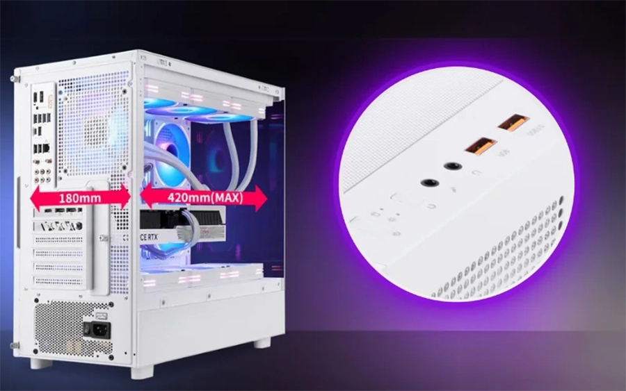 Vỏ Case Segotep Endura Pro+ (E-ATX, Mid Tower, White/ Black)
