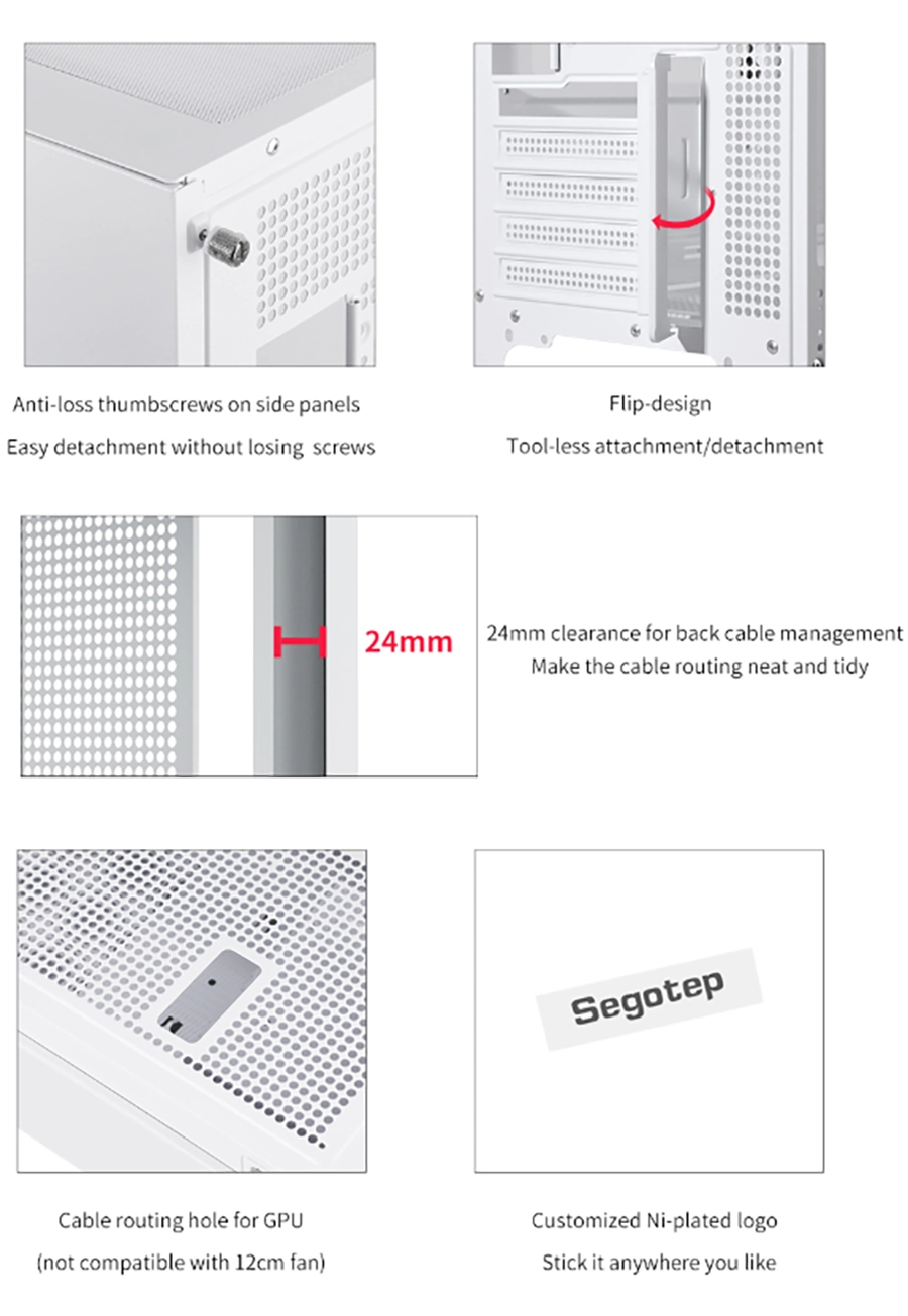 Vỏ Case Segotep Endura Pro+ (E-ATX, Mid Tower, White/ Black)