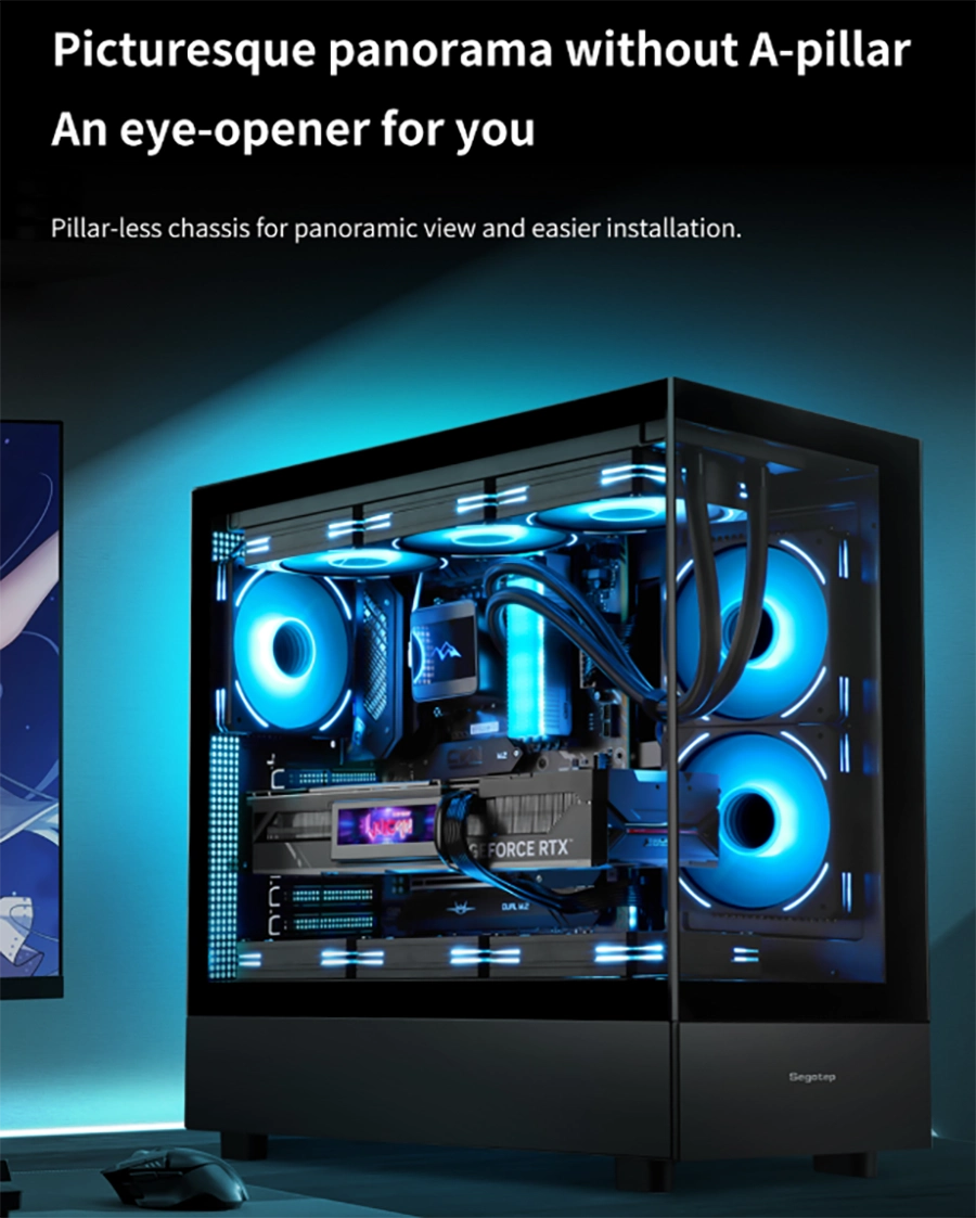 Vỏ Case Segotep Endura Pro+ (E-ATX, Mid Tower, White/ Black)
