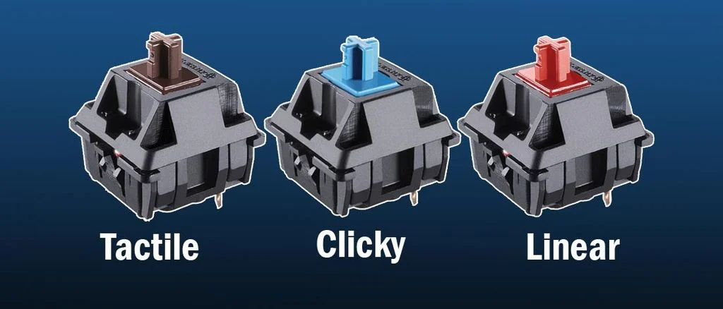 Bàn phím cơ cho gamers - Nên chọn switch Linear, Tactile hay Clicky?