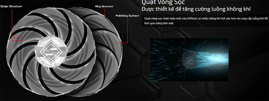Card màn hình ASRock AMD Radeon RX 9060 XT Steel Legend 8GB OC (RX9060XT SL 8GO)