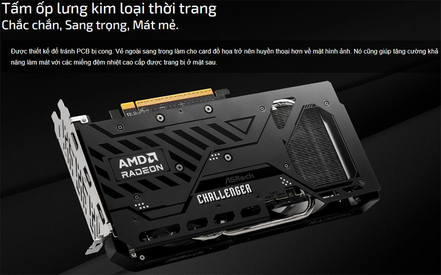 Card màn hình ASRock AMD Radeon RX 9060 XT Challenger 16GB OC