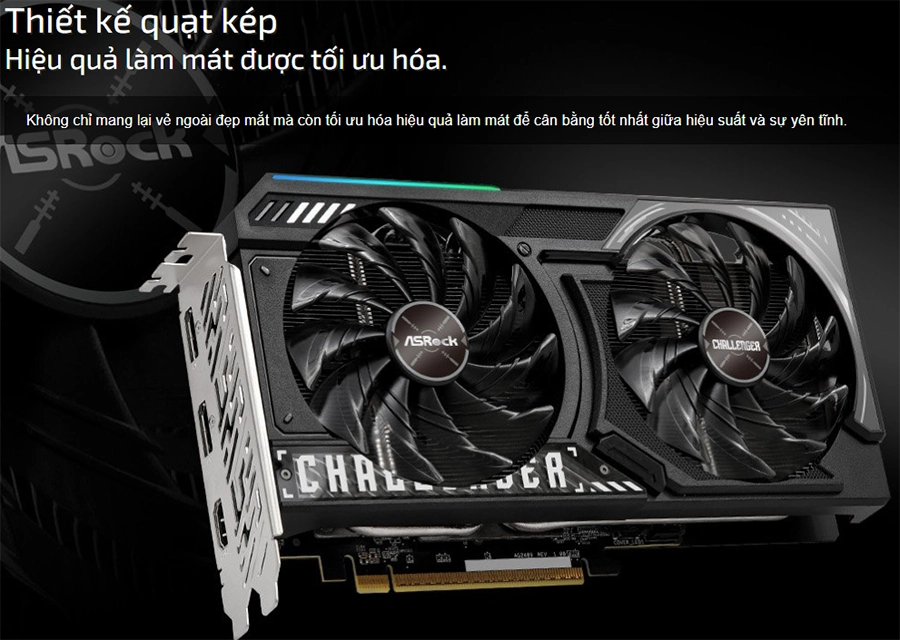 Card màn hình ASRock AMD Radeon RX 9060 XT Challenger 8GB OC (RX9060XT CL 8GO)