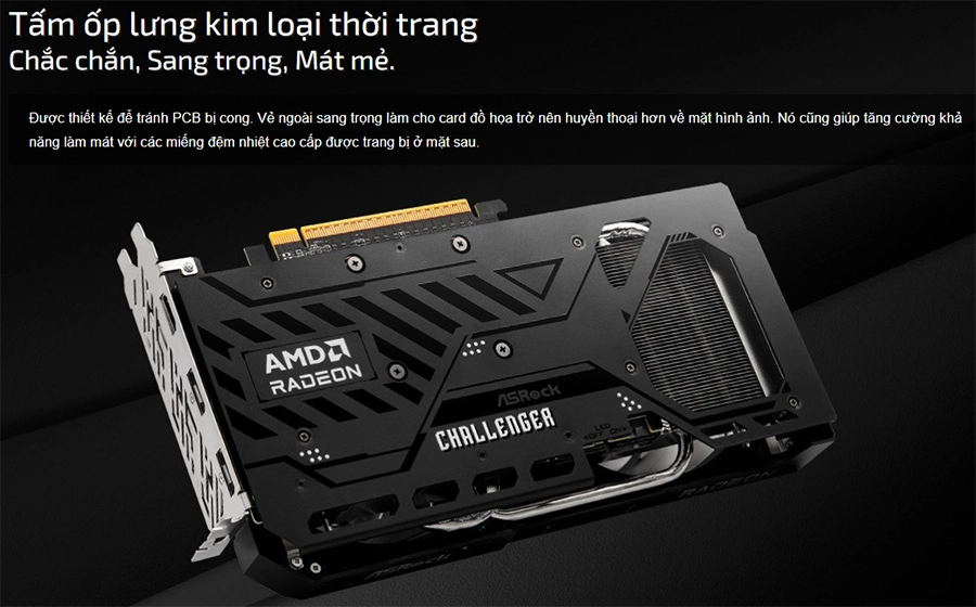 Card màn hình ASRock AMD Radeon RX 9060 XT Challenger 8GB OC (RX9060XT CL 8GO)