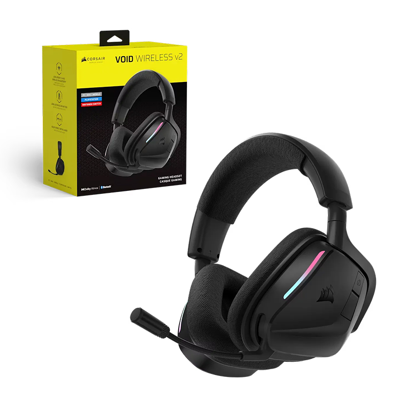Tai nghe không dây Corsair VOID v2 Carbon CA-9011379-WW