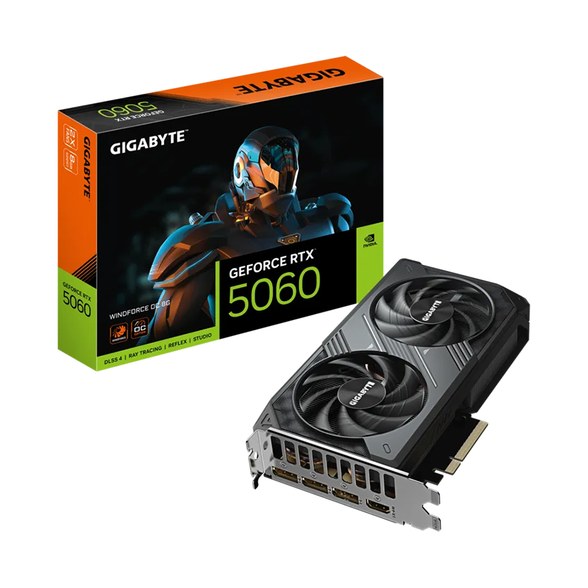 Card màn hình Gigabyte RTX 5060 WINDFORCE OC 8GD (N5060WF2OC-8GD)