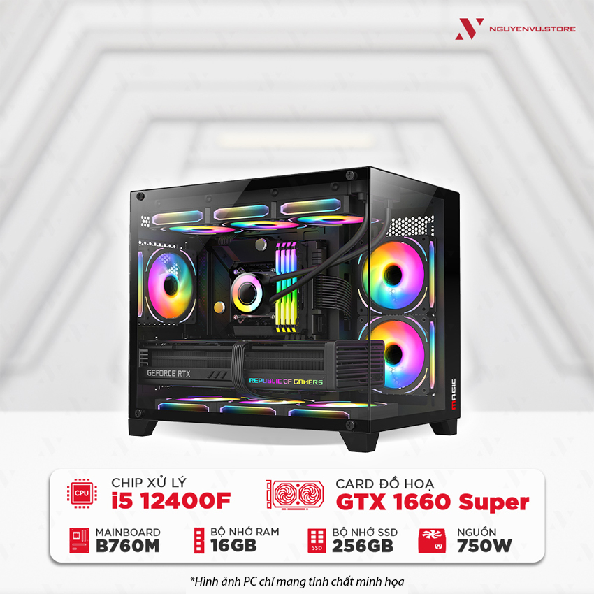 Máy tính chơi game NVS Intel i5 14500 GTX 1660 Super