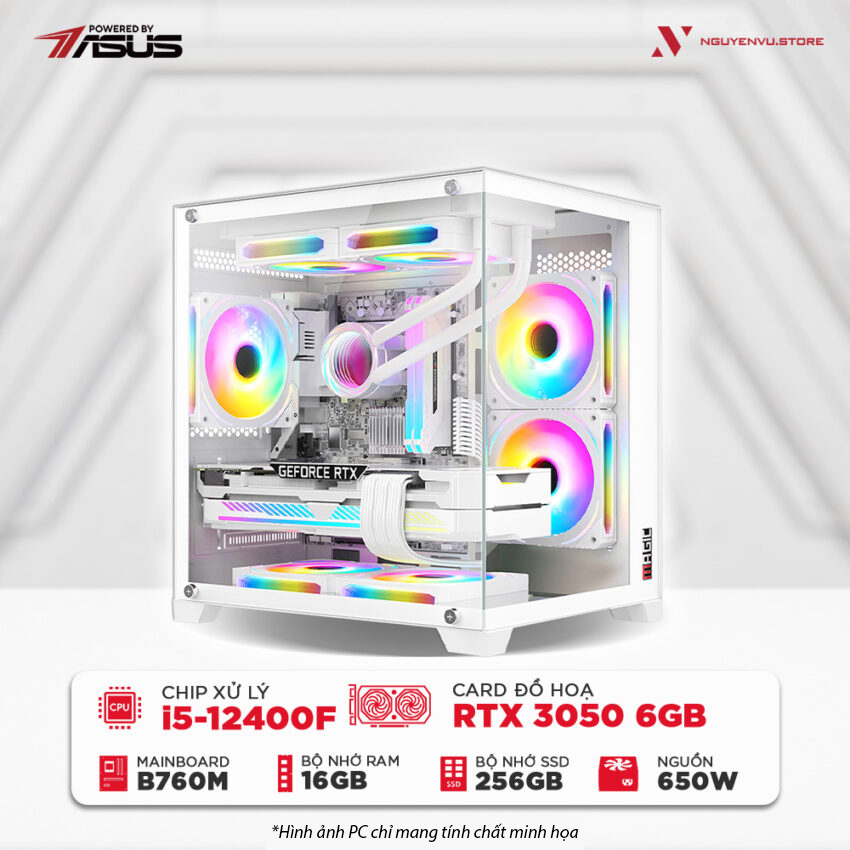 Máy tính PC Gaming NVS Intel i5-12400F RTX 3050 6GB Powered by ASUS
