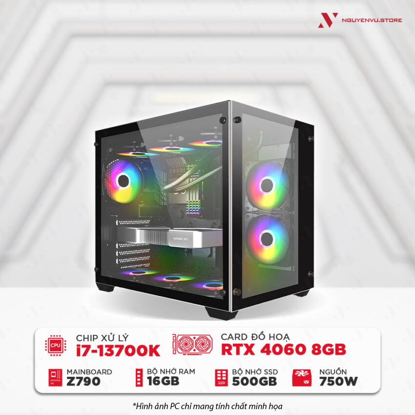 Máy tính PC Gaming NVS Intel i7-13700K RTX 4060 8GB