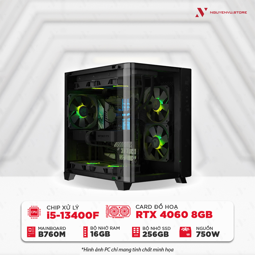 Máy tính PC Gaming NVS i5-13400F RTX 4060 8GB