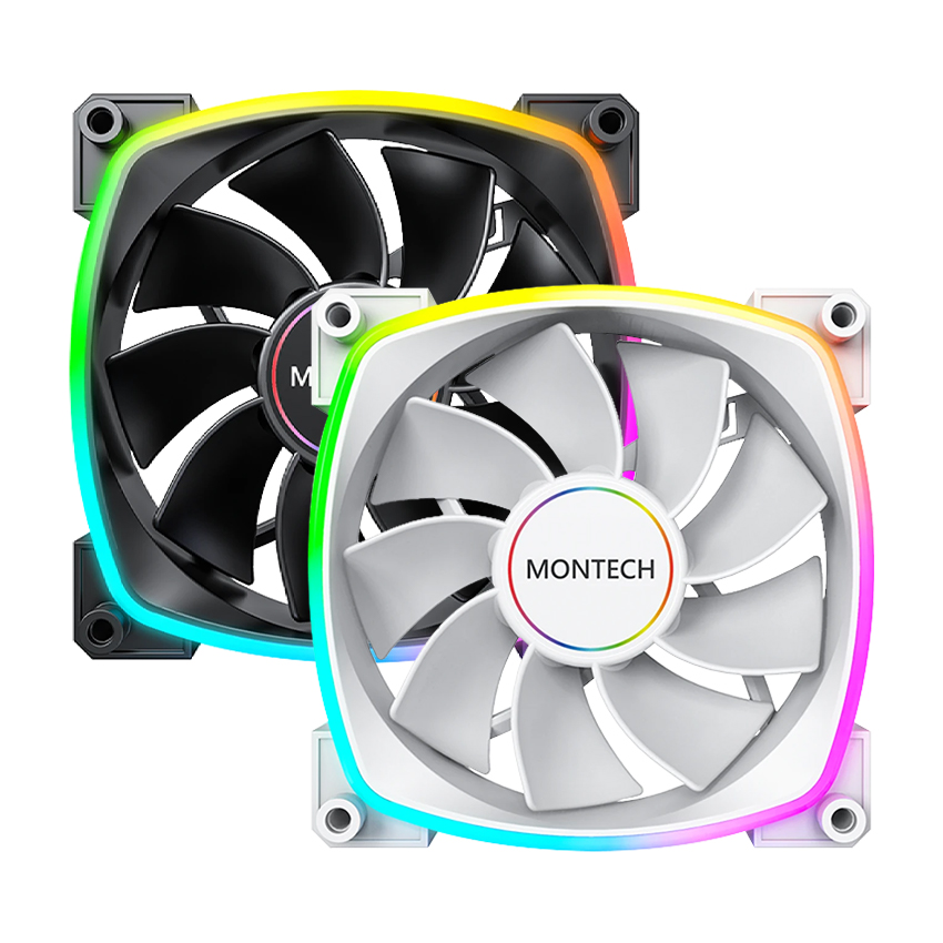 Quạt tản nhiệt Montech RX140 PWM (Black/White)