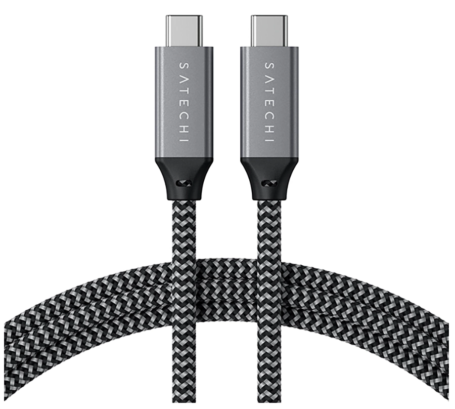 Cáp Satechi USB4 C-to-C 25cm (8K/60Hz, 100W, 40Gbps, USB-IF, Cáp dù)