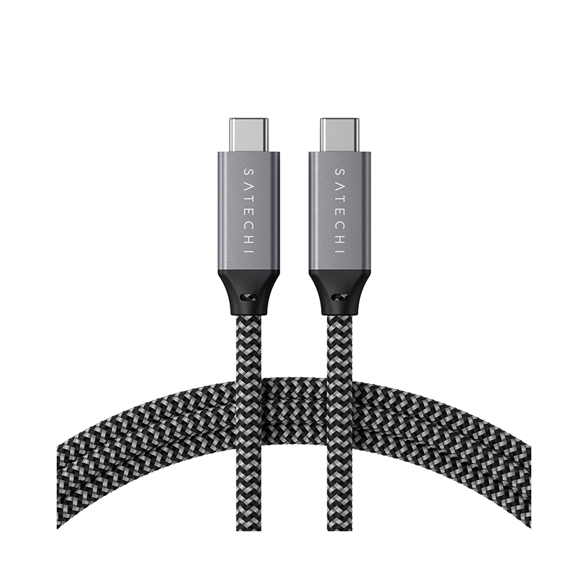 Cáp Satechi USB4 C-to-C 25cm (8K/60Hz, 100W, 40Gbps, USB-IF, Cáp dù)