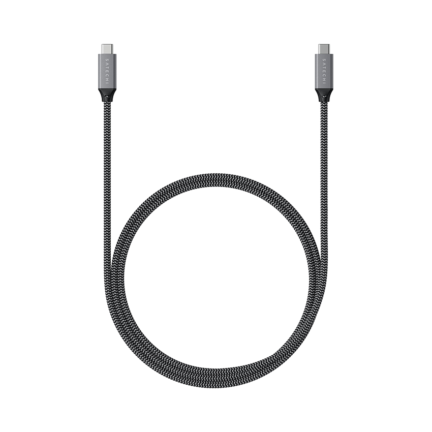 Cáp Satechi USB4 C-to-C 25cm (8K/60Hz, 100W, 40Gbps, USB-IF, Cáp dù)