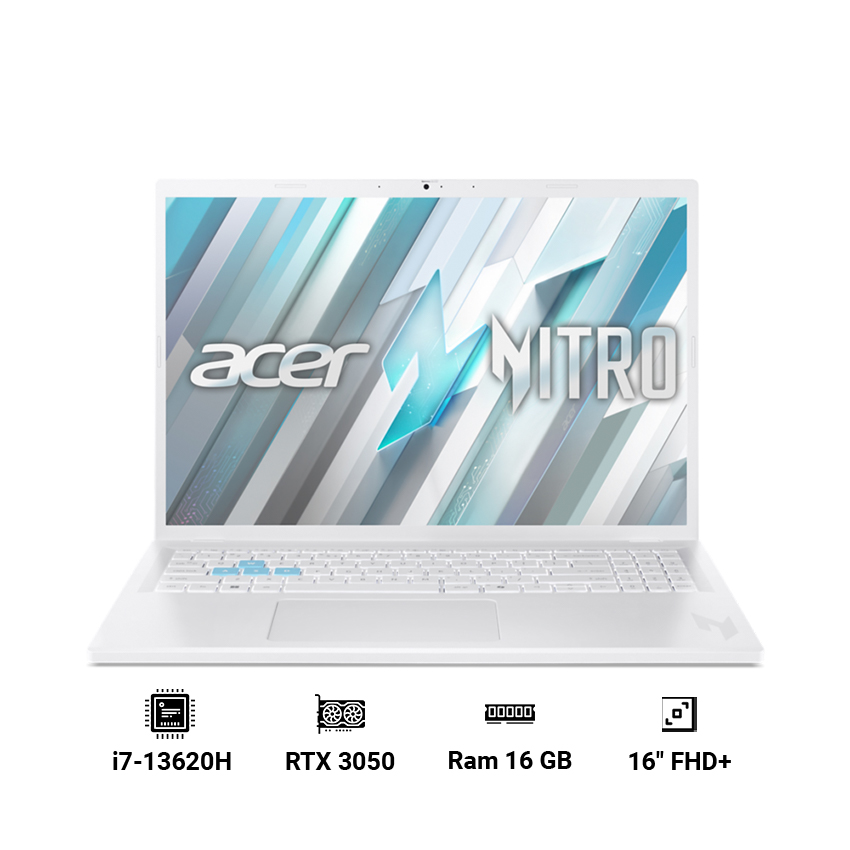 Laptop Gaming Acer Nitro Lite 16 NL16-71G-71UJ (i7-13620H | RTX 3050 | 16GB | 512GB | 16" FHD+ 60Hz | Win 11)