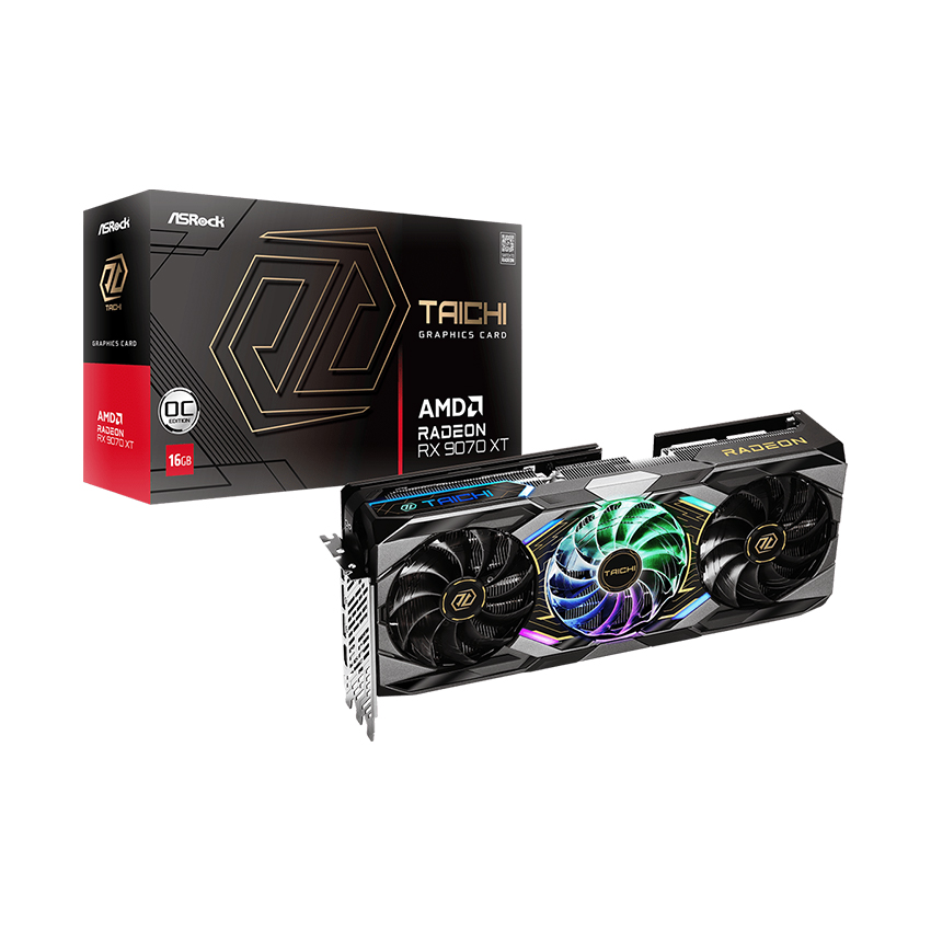 Card màn hình Asrock AMD Radeon RX 9070 XT Taichi 16GB OC (RX9070XT TC 16GO)