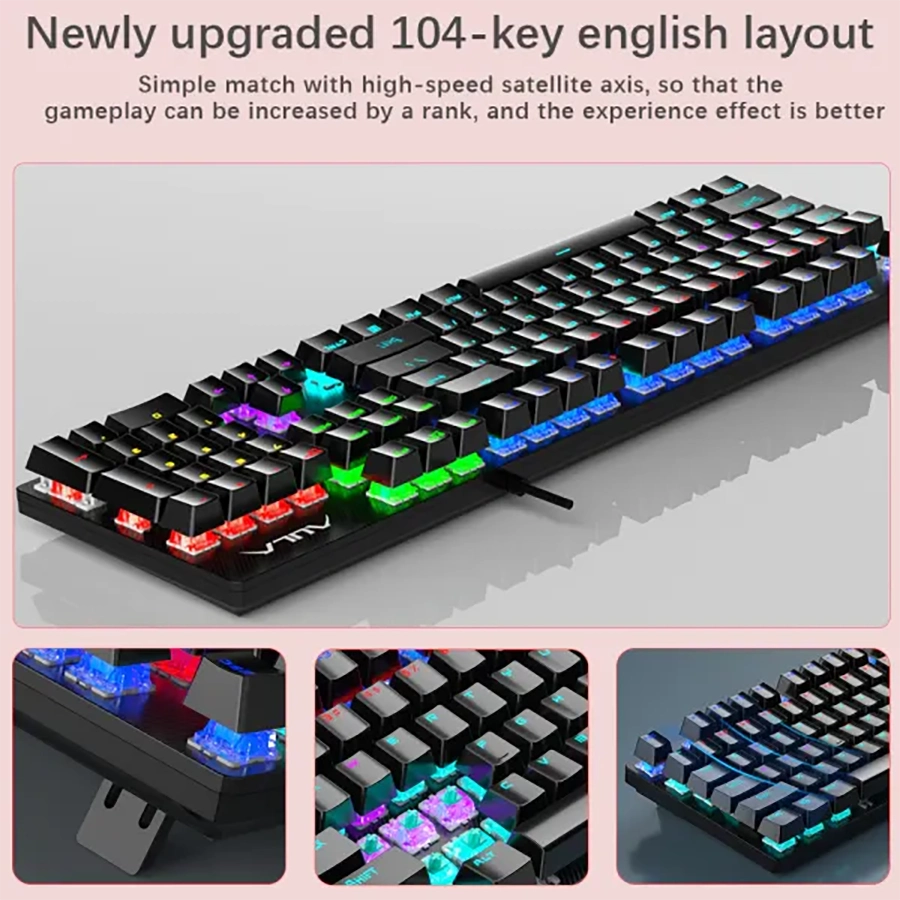 Bàn phím cơ gaming AULA S2022 (Blue switch, USB, LED Rainbow)