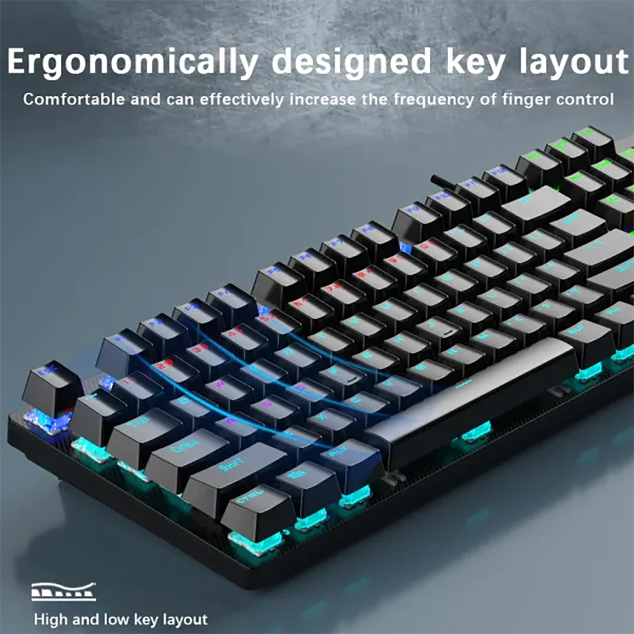 Bàn phím cơ gaming AULA S2022 (Blue switch, USB, LED Rainbow)