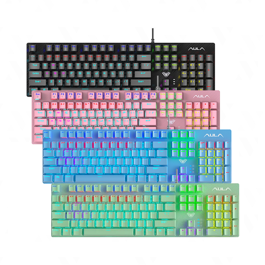 Bàn phím cơ gaming AULA S2022 (Blue switch, USB, LED Rainbow)