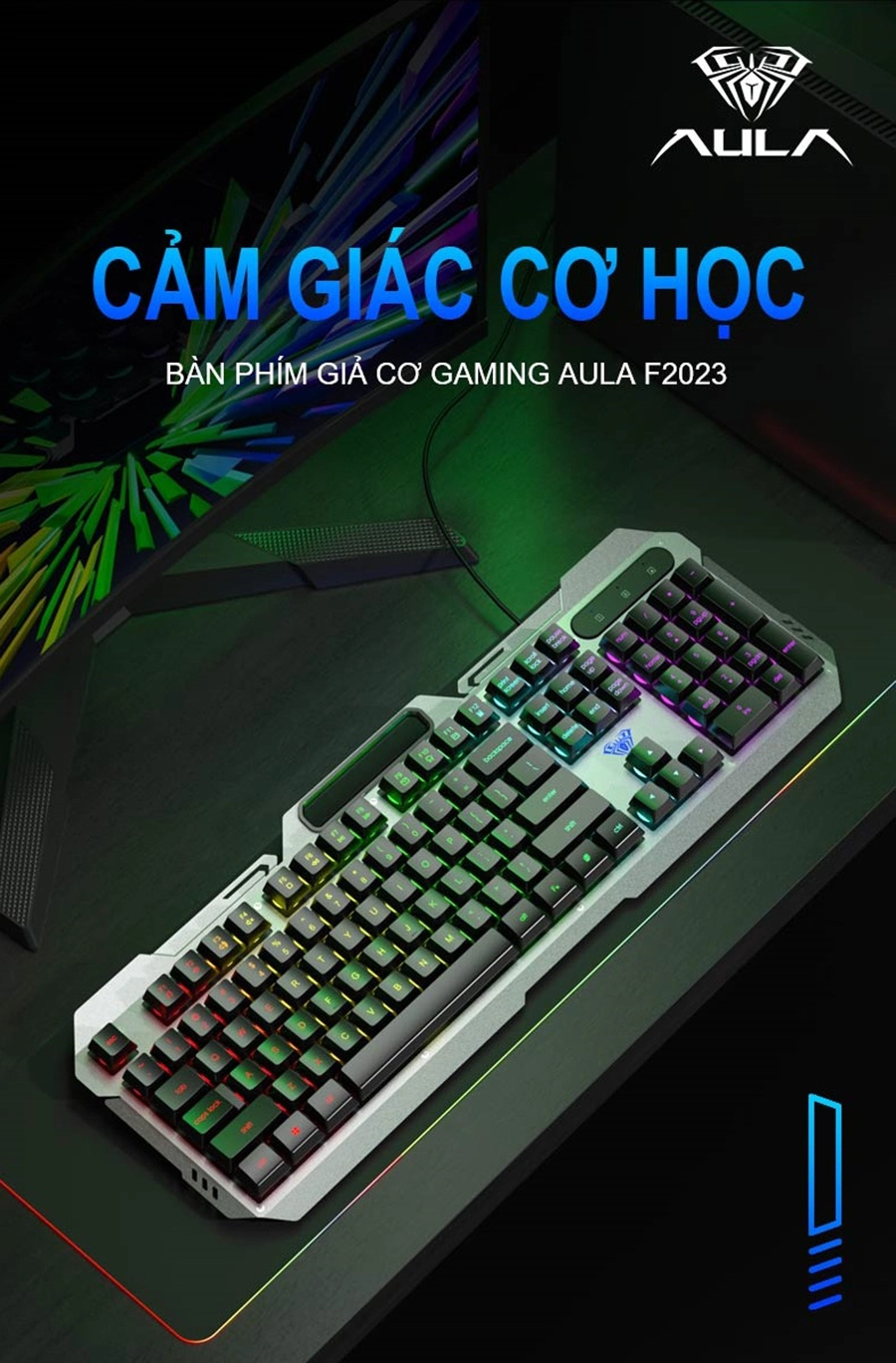 Bàn Phím Giả Cơ Gaming Có Dây AULA F2023