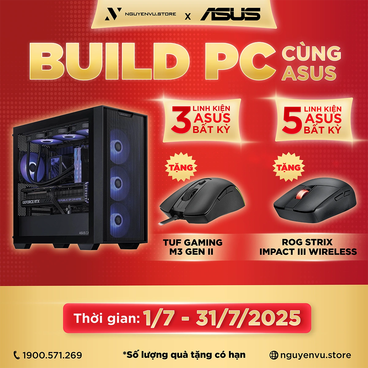 BUILD PC CÙNG ASUS "CHỐT" QUÀ lên đến 1.89 TRIỆU