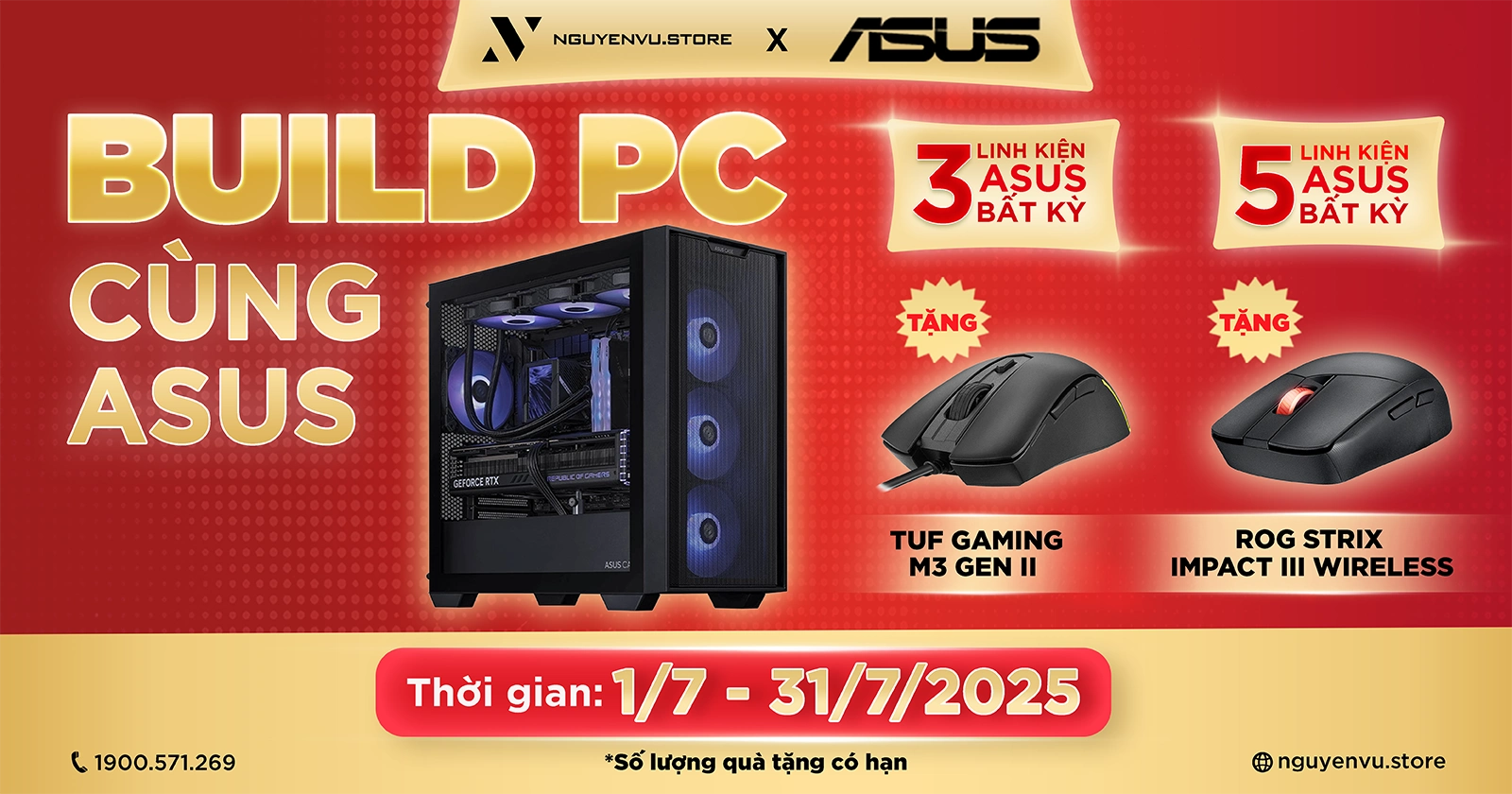 BUILD PC CÙNG ASUS "CHỐT" QUÀ lên đến 1.89 TRIỆU