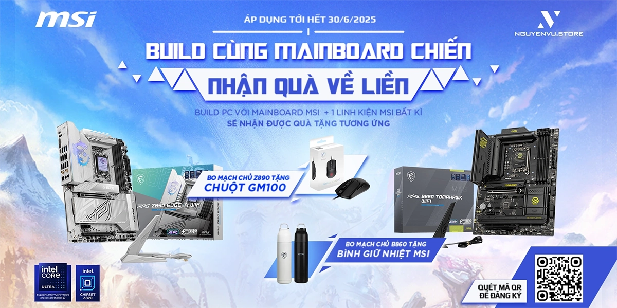 Build PC Cùng Mainboard MSI Z890/B860 - Nhận Quà Cực Hấp Dẫn