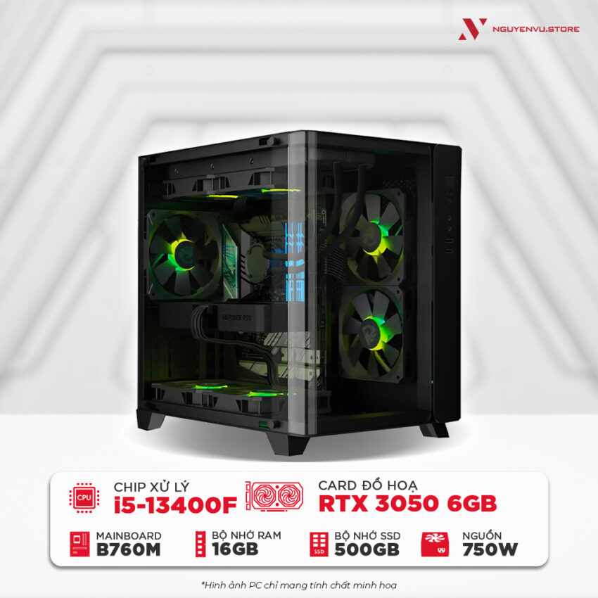 Cấu hình PC gaming i5 13400F RTX 3050 giá rẻ